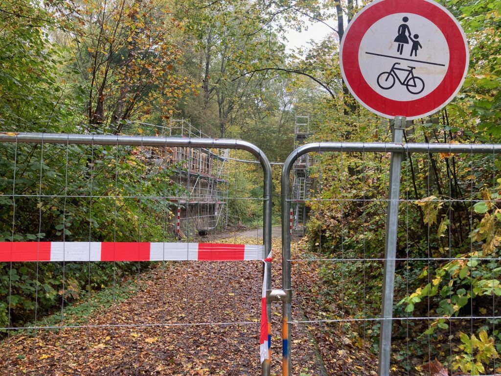 unangekündigte Sperrung Panorama Trasse wegen Brückenbau
