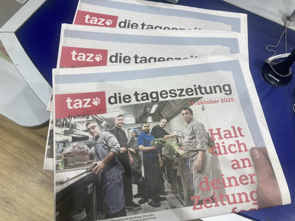 TAZ Die Tageszeitung ab heute täglich nur noch digital
Abschiedsfeier